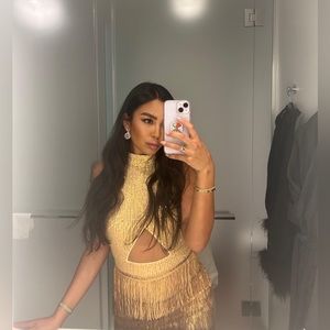 Gold sequin dress - small